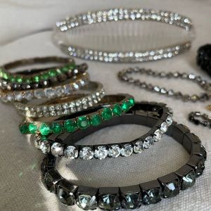 Rhinestone cowpokes unite! Lot of sparkly accessories (12+pc) to get you fancy
